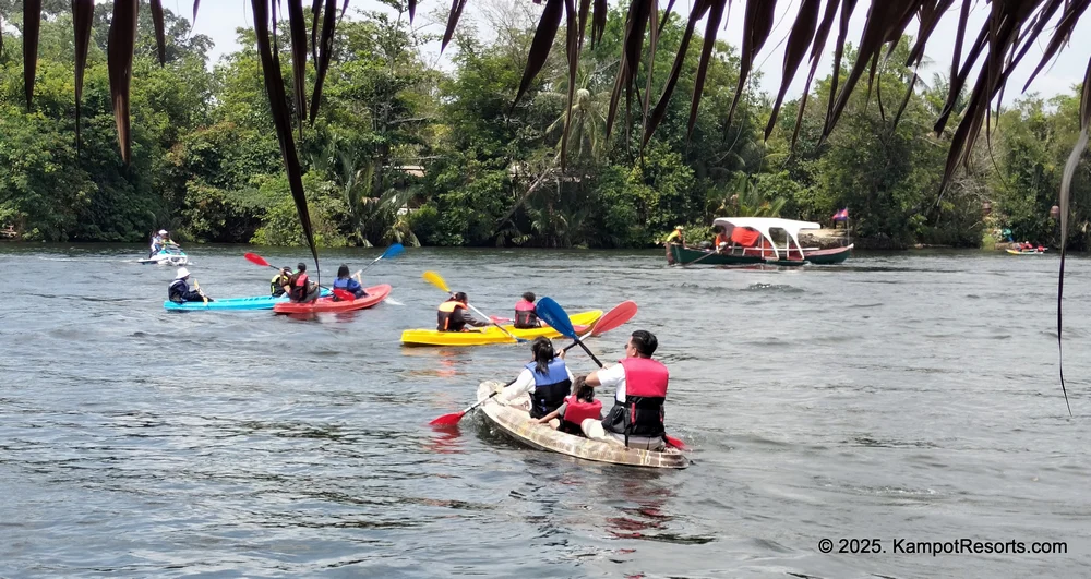 Scenes around Kampot, Cambodia. Cambodia's top resort destination.